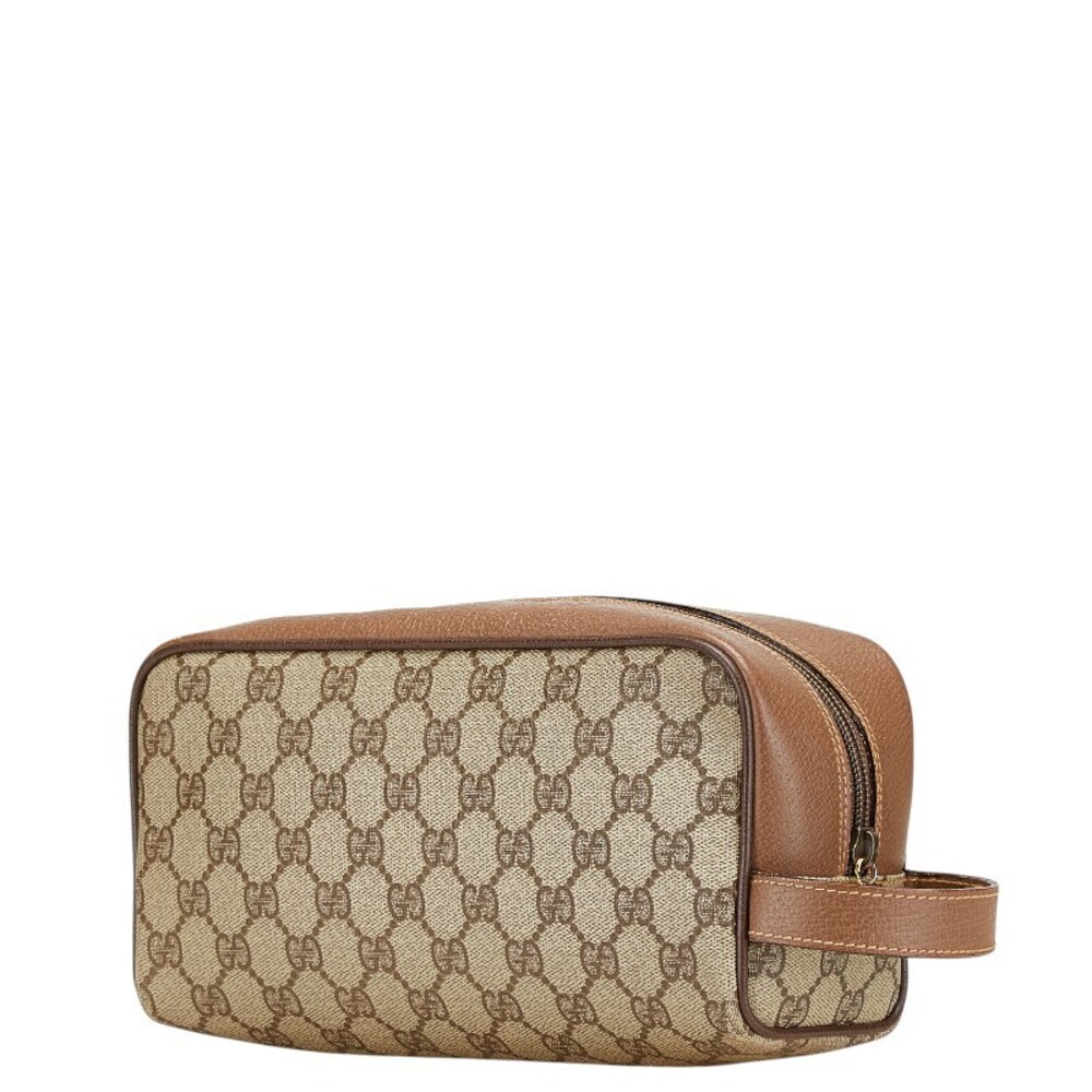 Gucci Bag Beige Leather Brown Tan GG Shoulder Supreme - Picture 1 of 9